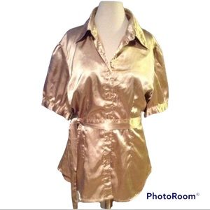 Sergh high fashion cute gold blouse